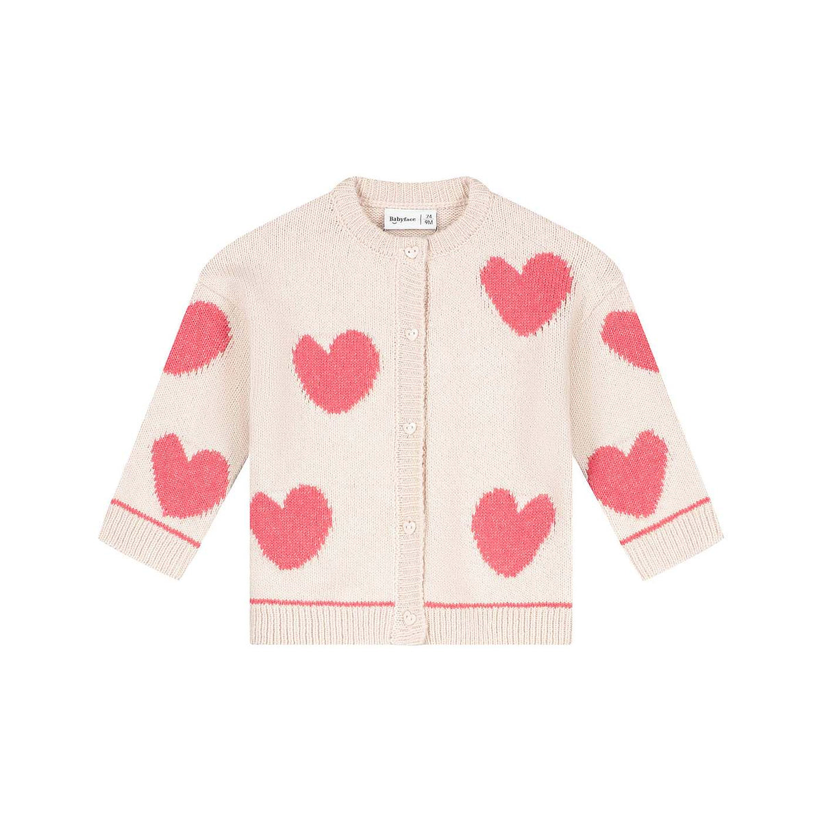 Girls Pink Heart Cardigan