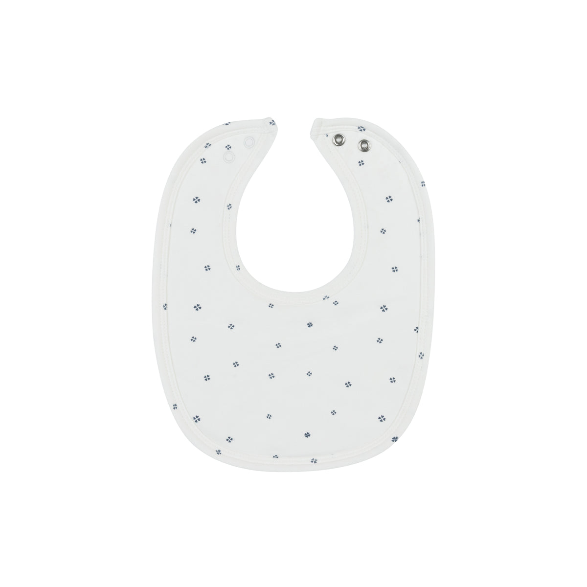 Clover Print Ivory Blue Bib