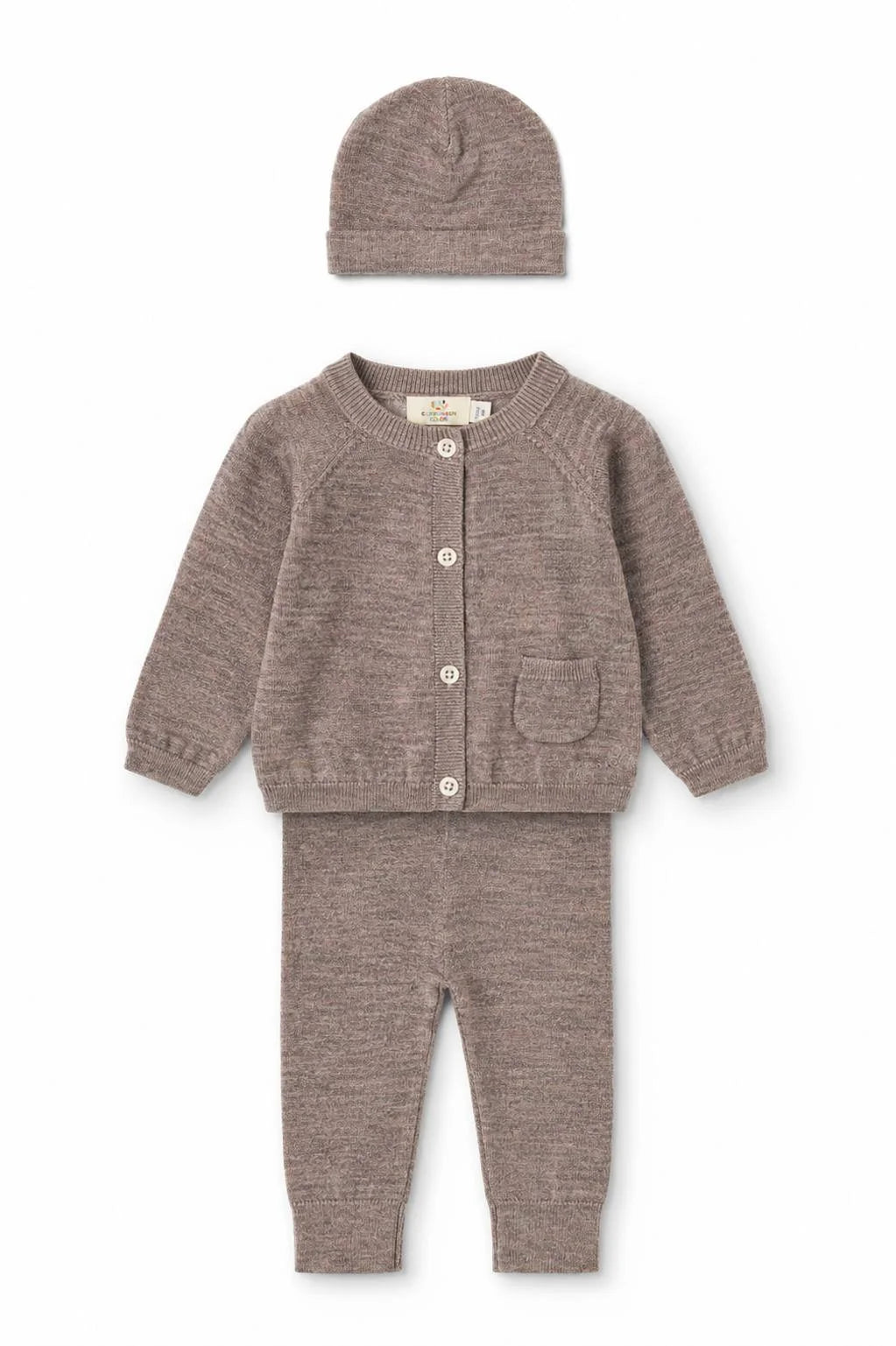 Classic Merino Natural Melange Baby 3Pc Set