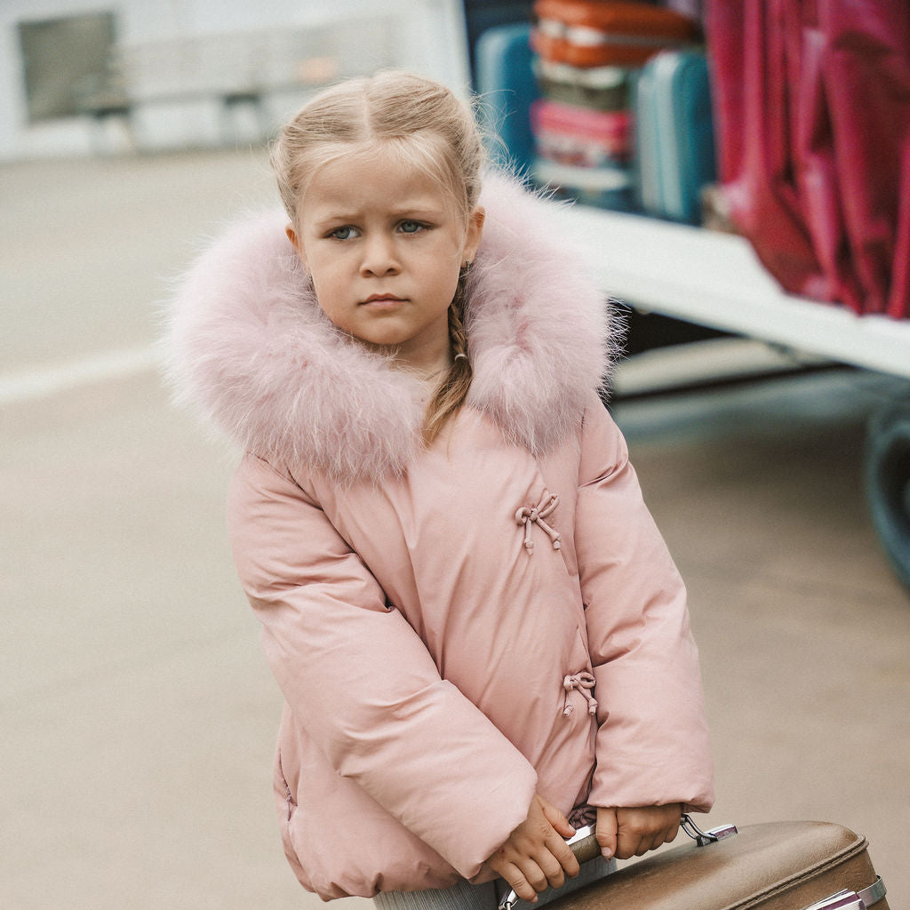 Carry Wrap Pale Mauve Floral Coat
