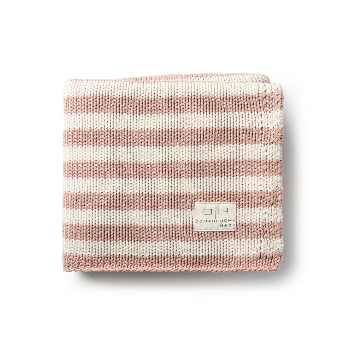 Iconic Stripe Knit Blush Baby Blanket