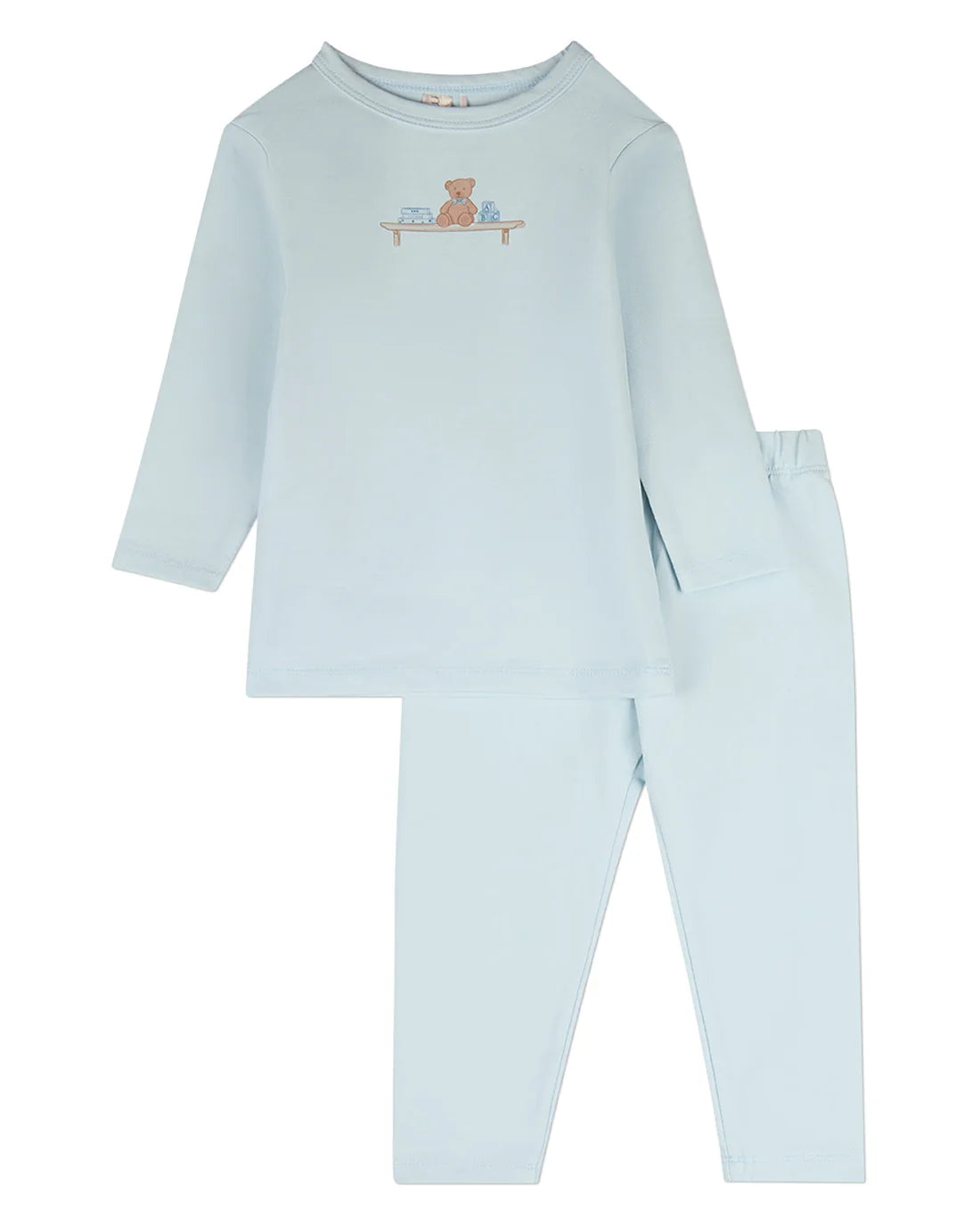 Bear On A Shelf 2 PC Baby Blue Pajama Set