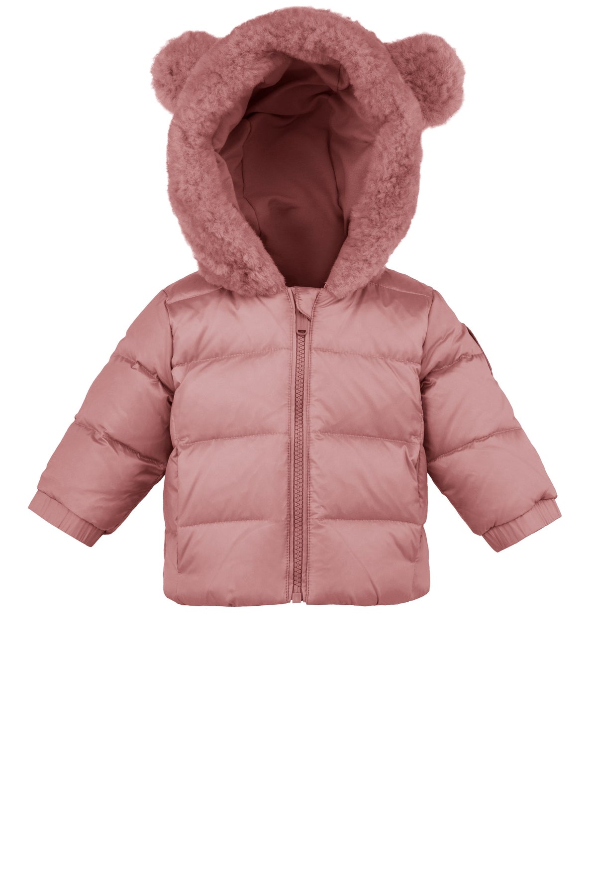Hooded Baby Down Pink Quartz Coat