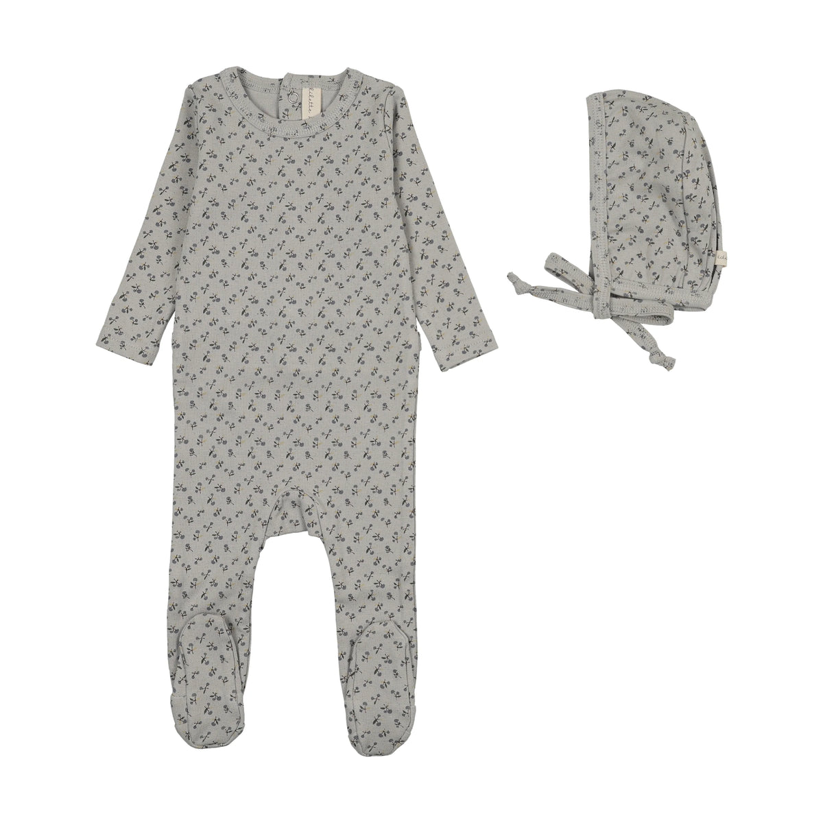 Cherry Blossom Pale Blue Footie Set