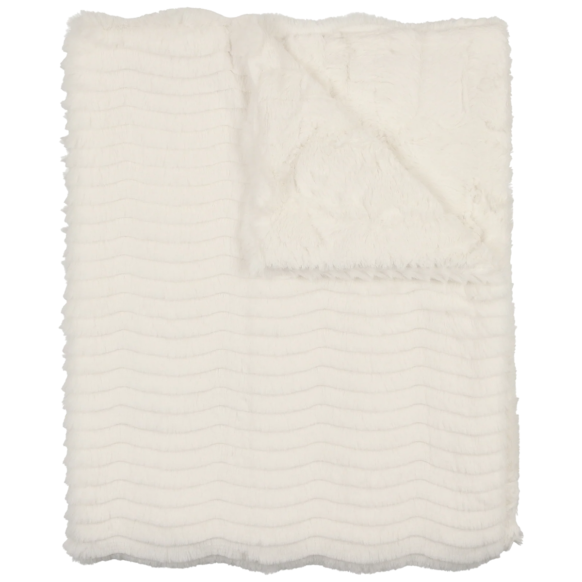 Lux Fur Blanket Natural Wave