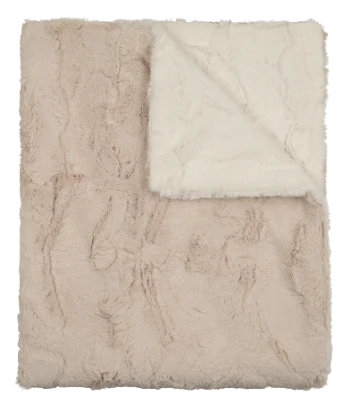 Lux Fur Blanket Beige