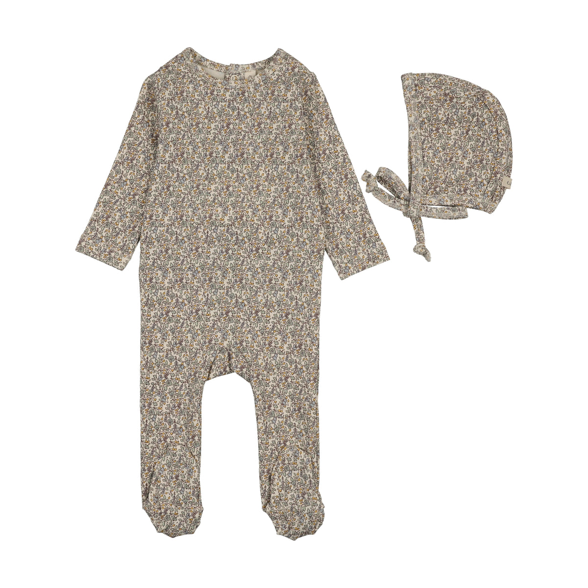 Sweet Liberty Print Blue Footie Set