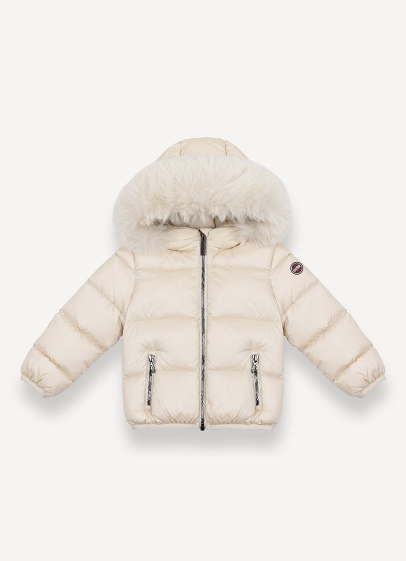 Baby Down Nude Jacket With Fur