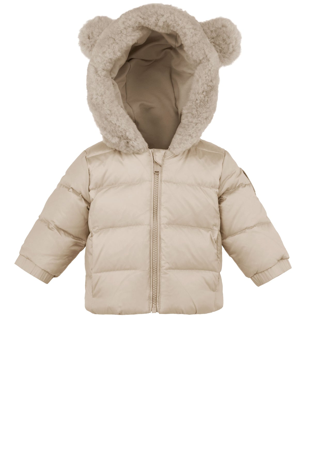 Hooded Baby Down Crystal Grey Coat
