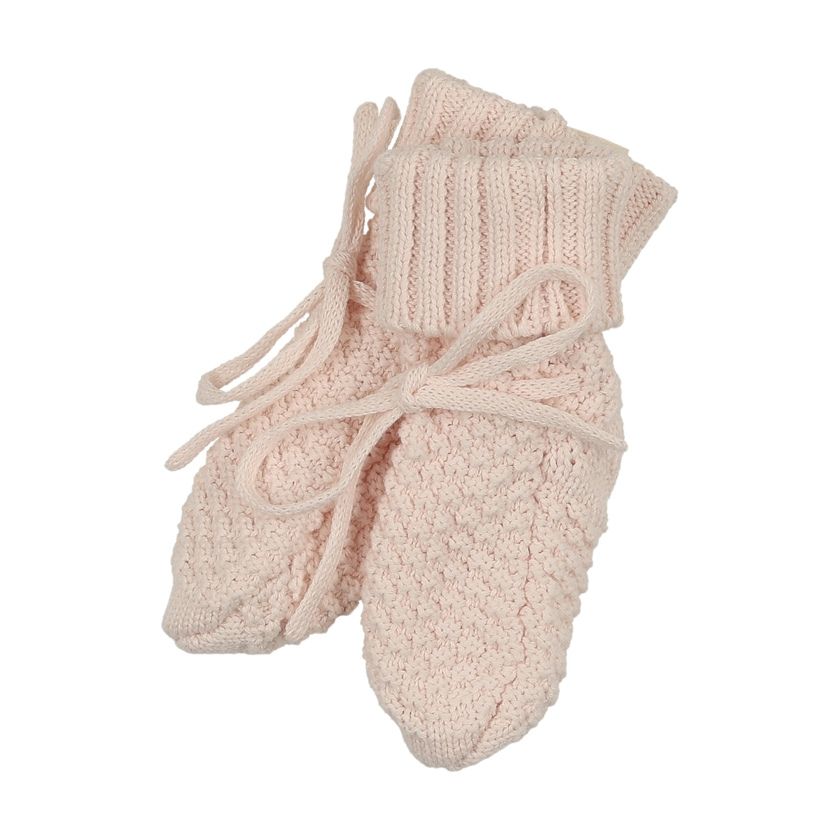 Waffle Knit Baby Blush Booties