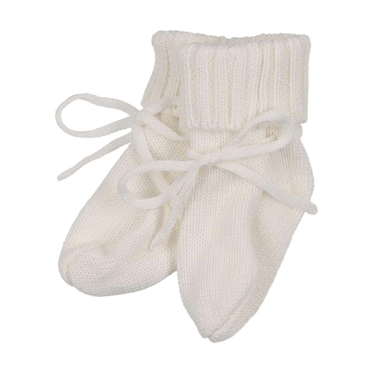 Solid Knit White Booties