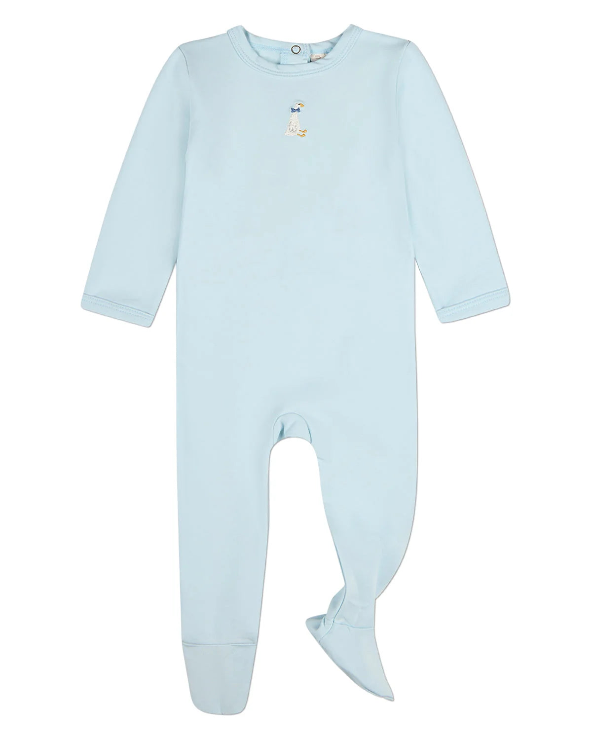 Boy's Sitting Goose Baby Blue Footie