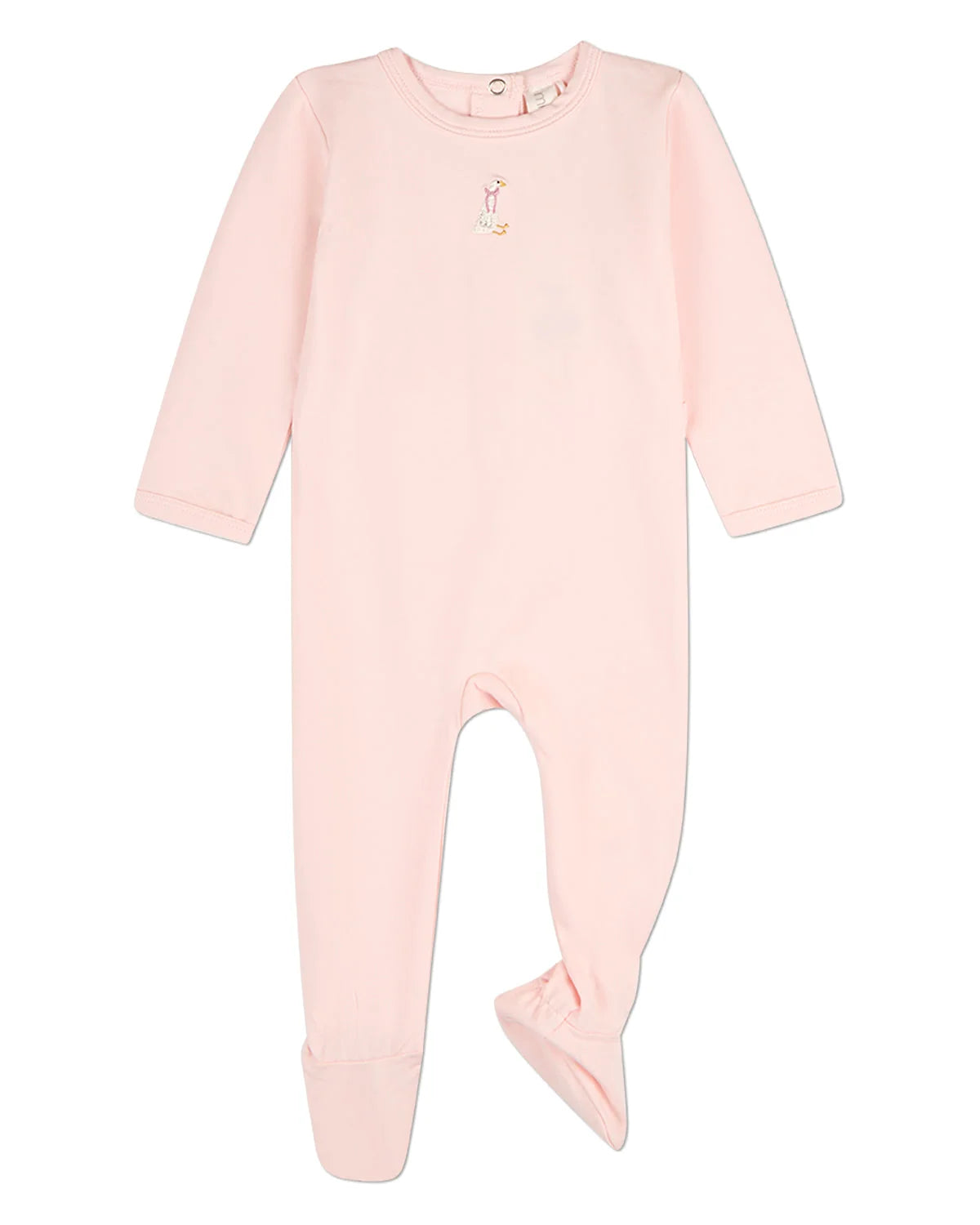 Girl's Sitting Goose Barely Pink Footie