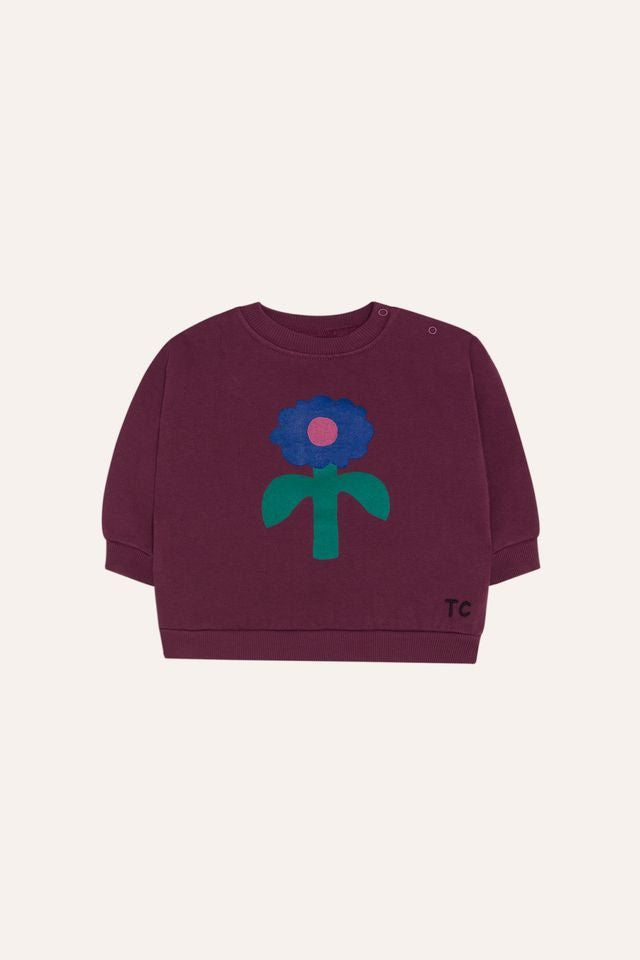 Burgundy Daisy Baby Sweatshirt