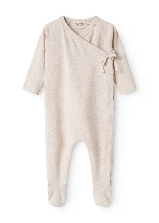 Light Beige Footie with Hat