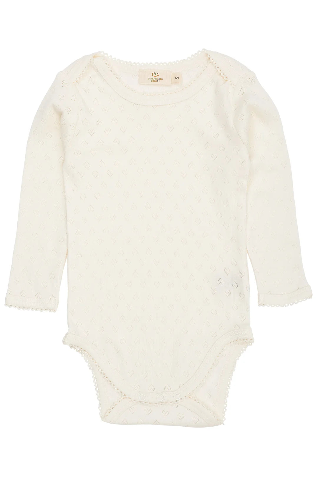 Pointelle Heart Cream Onesie with Leggings