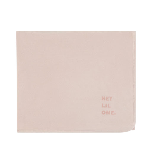 Hey Lil One Pink Blanket