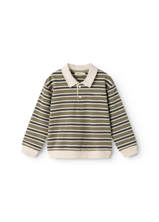 Boys Striped Seaweed Polo