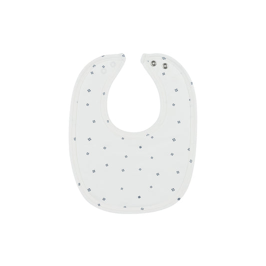 Clover Print Ivory Blue Bib