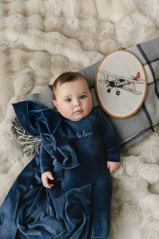 Little Love Blue Footie Set