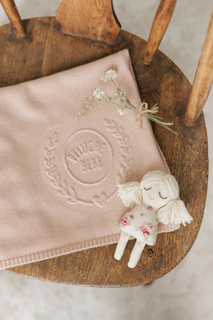 Peluche Embossed Rose Knit Blanket
