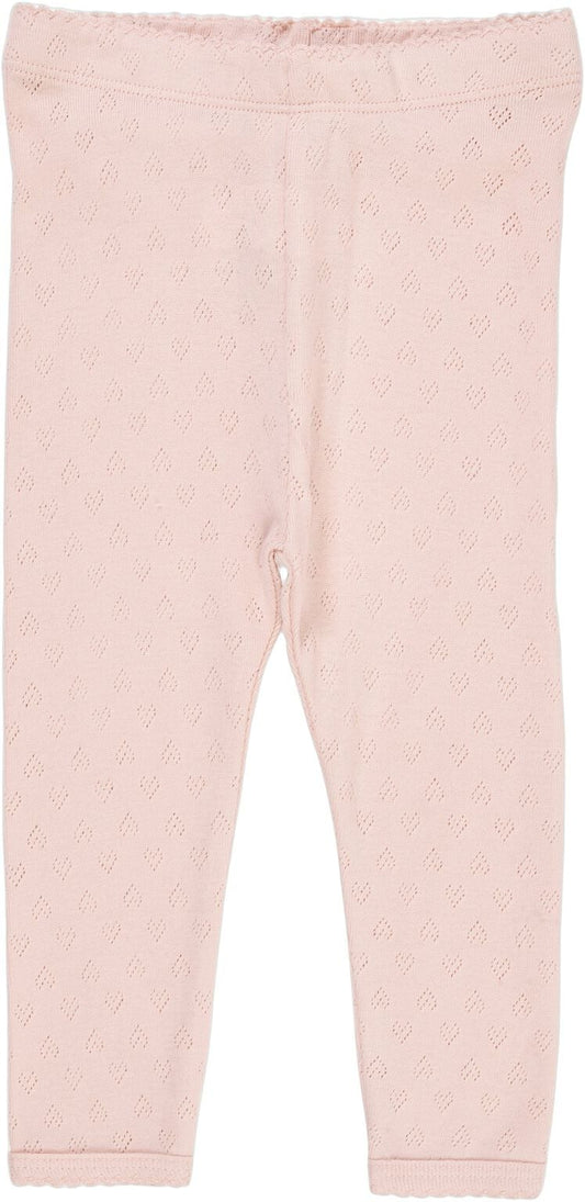 Pointelle Heart Dusty Rose Onesie with Leggings