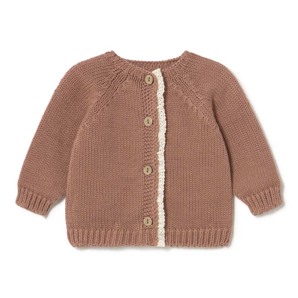 Knit Lace Bloom Cardigan Set