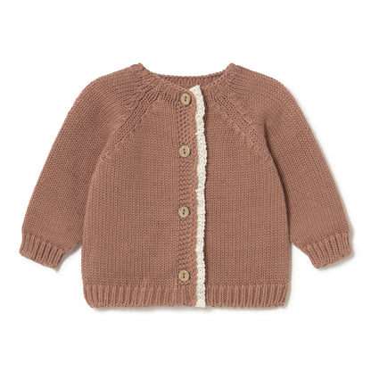 Knit Lace Bloom Cardigan Set