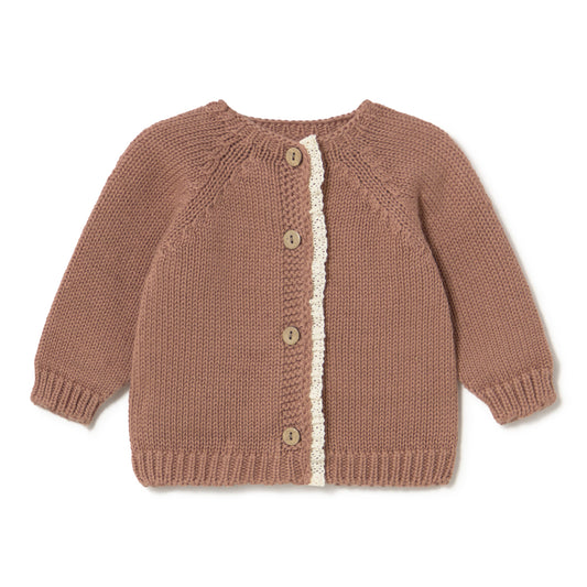 Knit Lace Bloom Cardigan Set