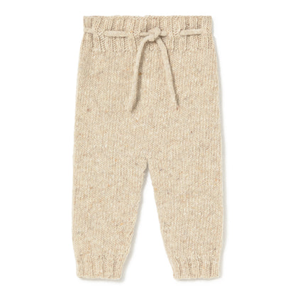 Hooded Knit Oat Cardigan Three Piece Set