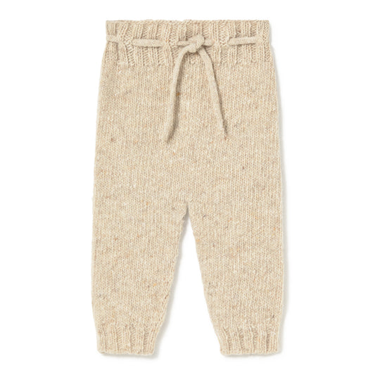 Hooded Knit Oat Cardigan Three Piece Set