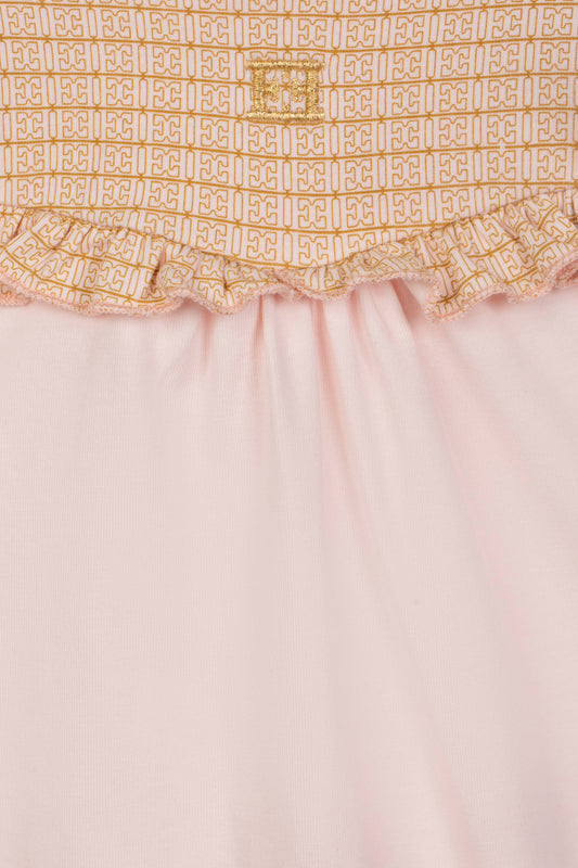 RUFFLED BIB ROSEWATER FOOTIE & BEANIE