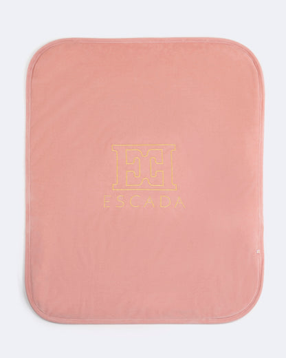 LOGO ROSE VELOUR BLANKET