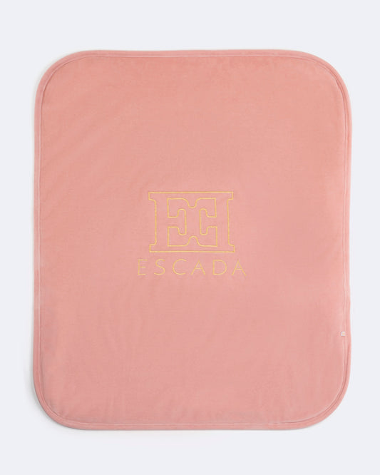 LOGO ROSE VELOUR BLANKET