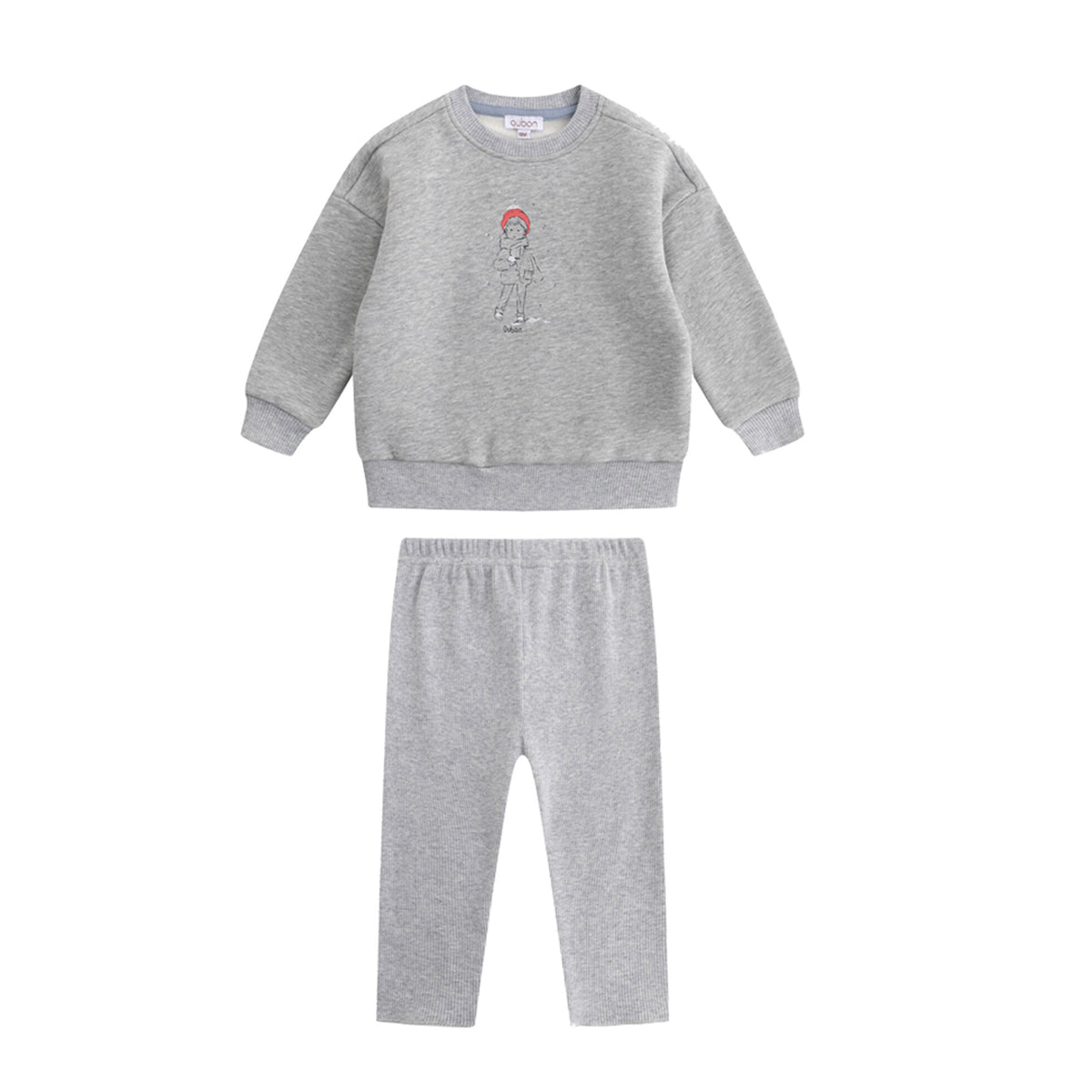 Snow Grey Sweat Set