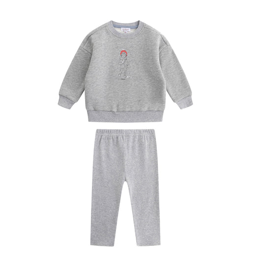 Snow Grey Sweat Set