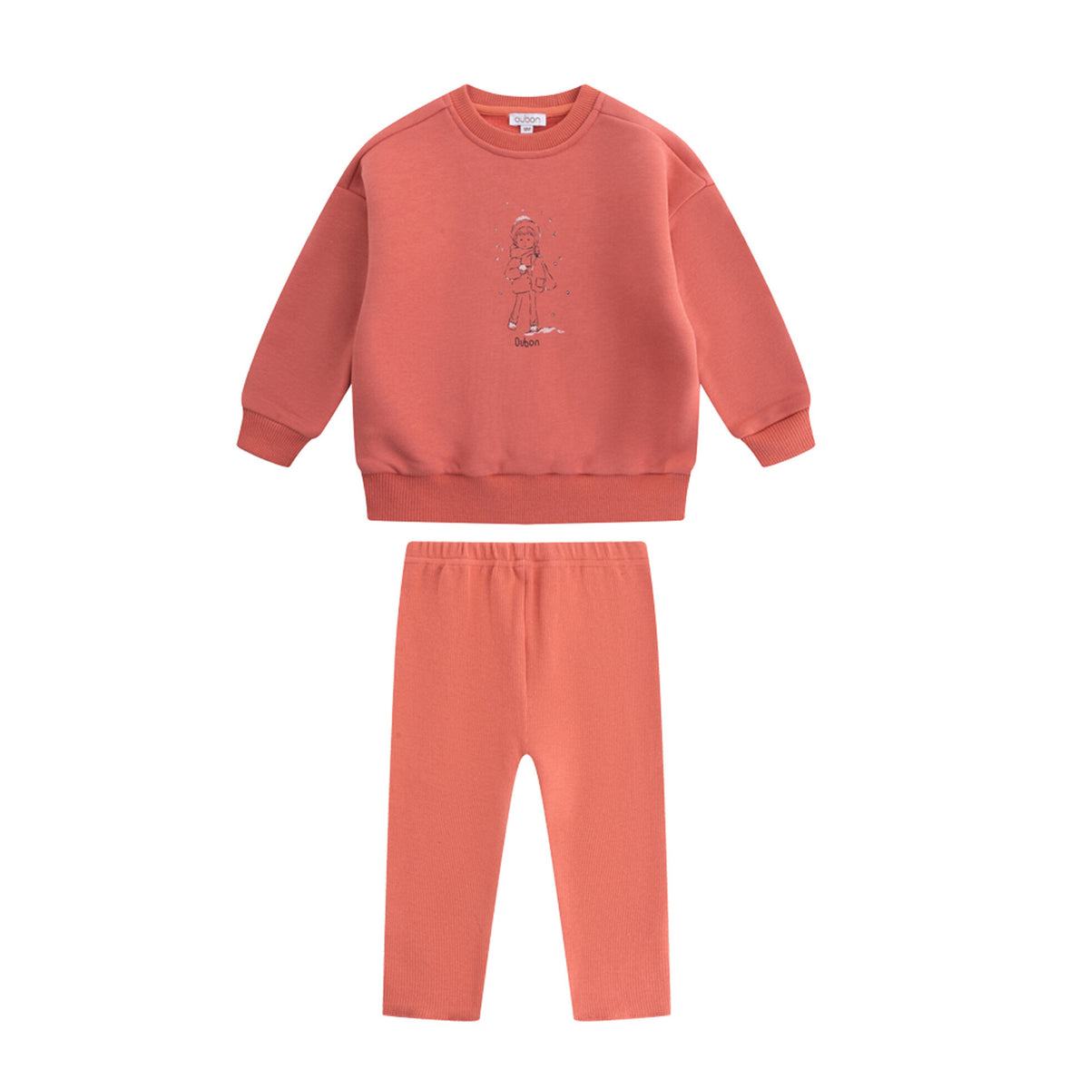 Snow Coral Sweat Set