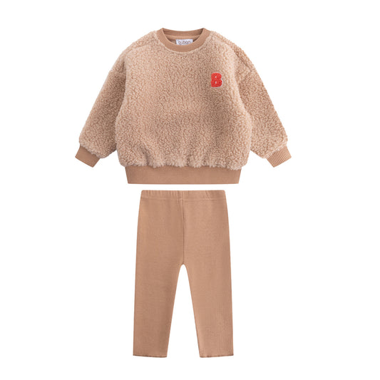 Sherpa Beige Sweat Set