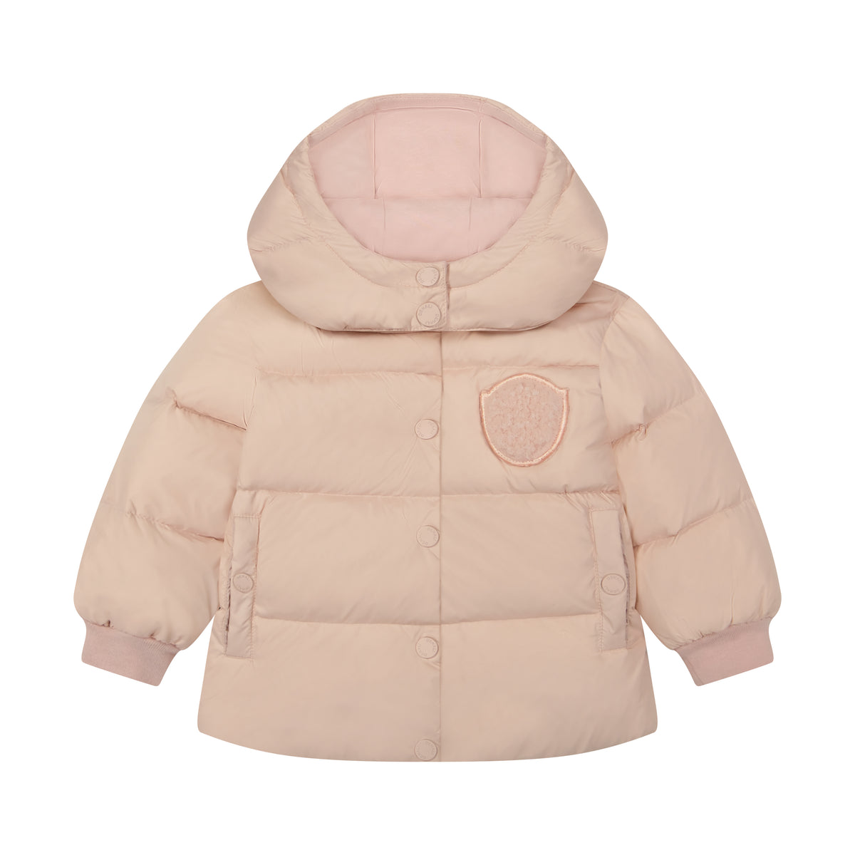 Baby Jacket Petal Pink with Furry Patch
