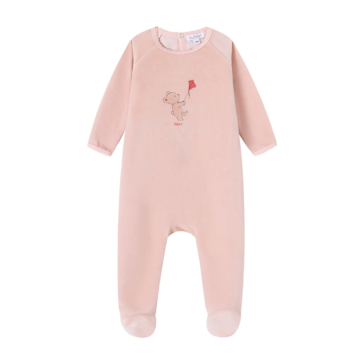 Bear And Kyte Pink Velour Footie