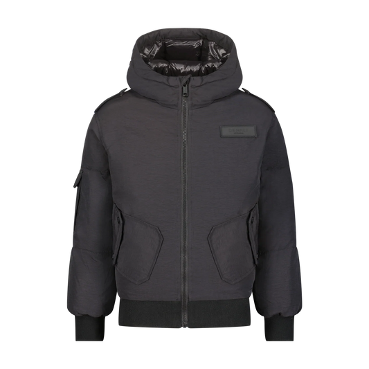 Boys Black Bomber With Pocket Detail