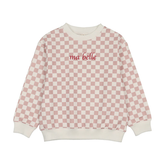 Ma Bella Pink Grid Sweatset