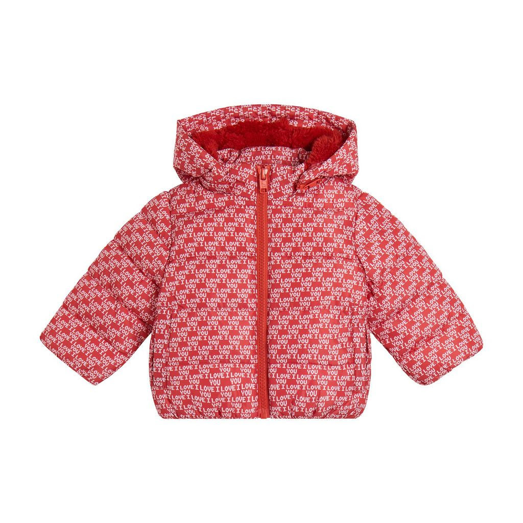 Baby Girl I Love You Red Puffer