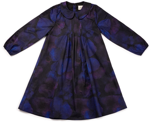 Watercolor Navy Print Dress