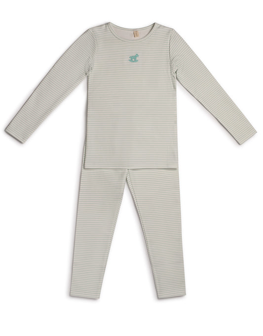 Rocking Horse Mint Stripe Pajama