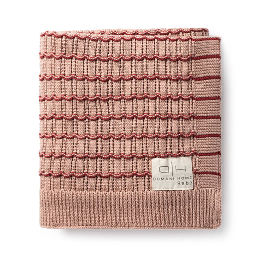 Striated Scallop Blush Blanket