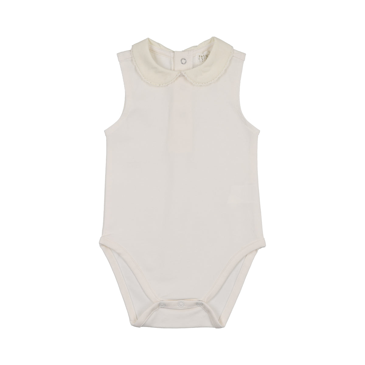 Ecru Bodysuit - Crochet Trim Sleeveless
