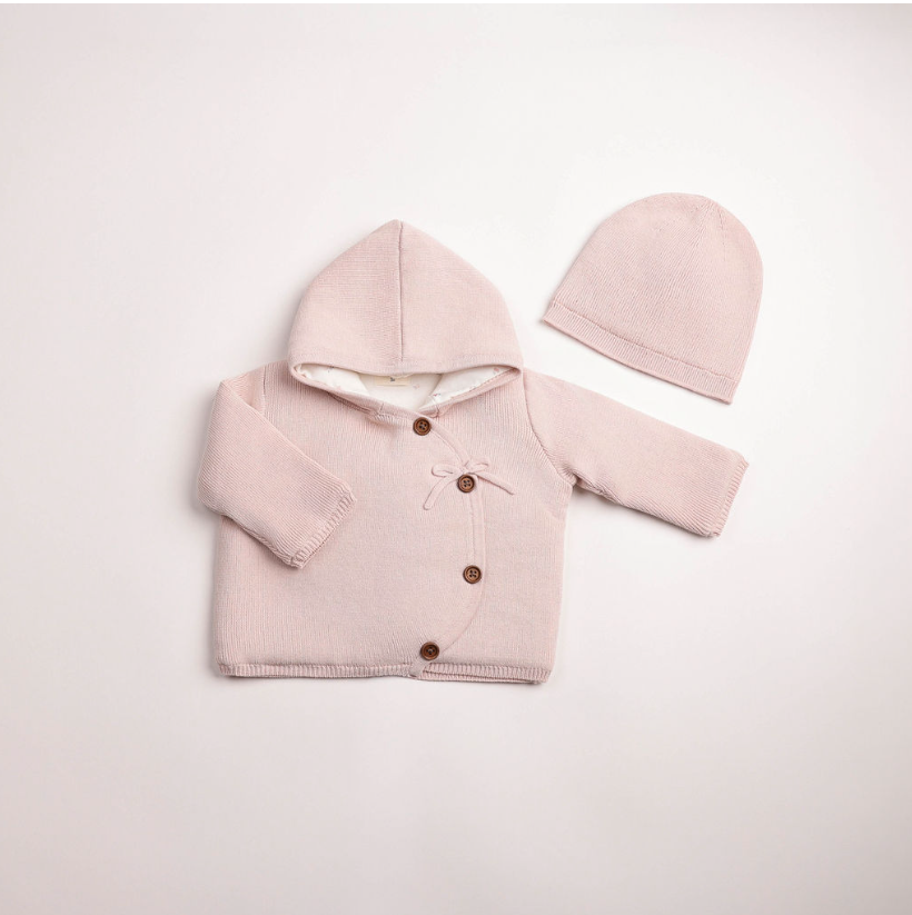 Bee & Dee Boutique Delicata Mauve Knit Jacket & Hat
