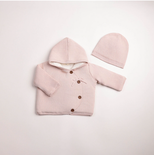Bee & Dee Boutique Delicata Mauve Knit Jacket & Hat