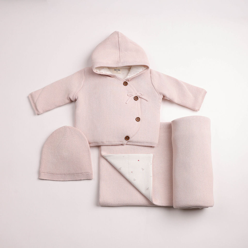 Bee & Dee Boutique Delicata Mauve Knit Jacket Set